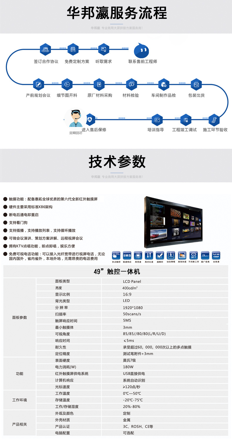 臥式觸摸一體機